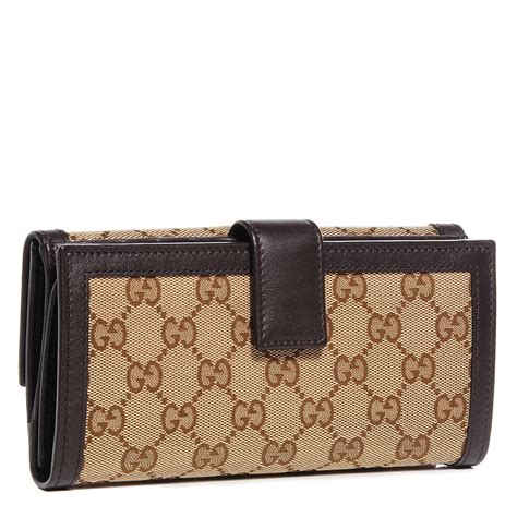 brown gucci monogram wallet|Gucci authentic wallet.